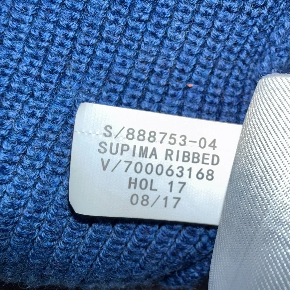 Banana Republic Men’s Supima Cotton Ribbed ¼-Zip Sweater Blue Size Medium